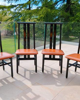 4 SEDIE DESIGN VINTAGE ANNI ’80 MOD. ZEA
