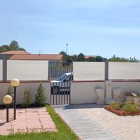 Coppia di tende da sole retrattili crema 100x600cm