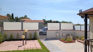 Coppia di tende da sole retrattili crema 100x600cm