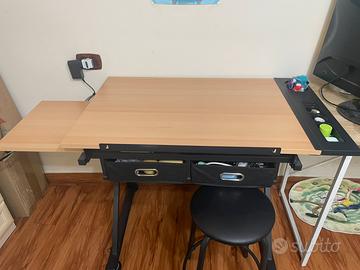 scrivania da disegno inclinabile yaheetech