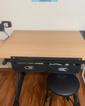 scrivania da disegno inclinabile yaheetech