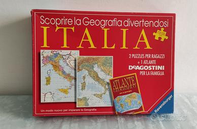 Puzzle ITALIA, 2 puzzle + ATLANTE