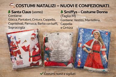 🎄 COSTUMI BABBO NATALE – UOMO E DONNA 🎅
