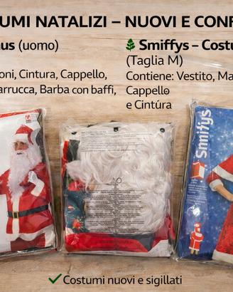 🎄 COSTUMI BABBO NATALE – UOMO E DONNA 🎅