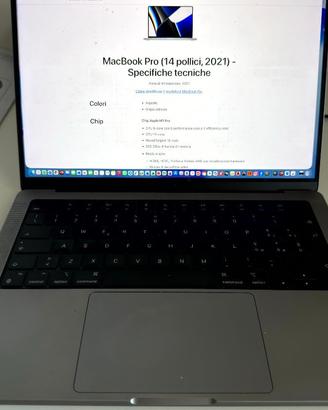 MacBookPro14”M1Pro(2021)–16GB/512GB
