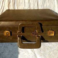 Valigia verde, vintage anni 70 modernariato