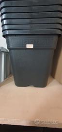 vaso quadrato plastica