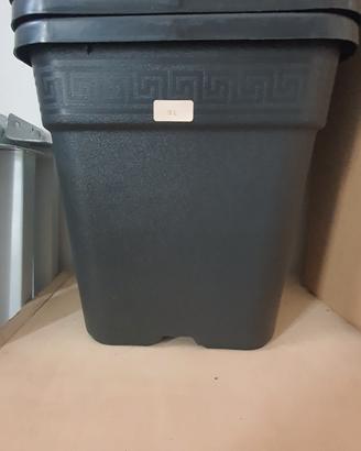 vaso quadrato plastica