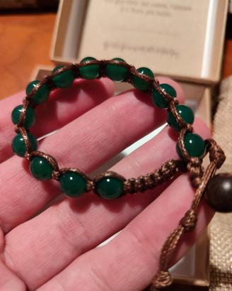 Bracciale Kensho Tibet Agata Verde
