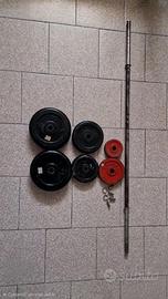 Set 26mm bilanciere + 67kg dischi ghisa