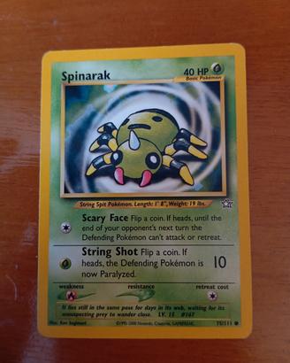 spinarak 75/111 carta pokemon