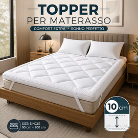 Topper Materasso Trapuntato,Qualità Hotel di Lusso