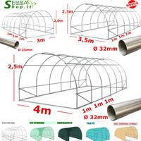 Struttura serra gazebo tunnel larghezza 3,5m box