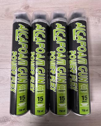 4 bombolette schiuma poliuretanica 750mo