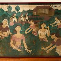 Batik cornice rosso bordeaux