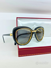 Cartier Vintage Conquete NOS Black Gold Cat Eye