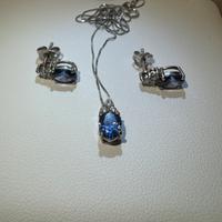 Parure oro 18kt tanzanite collana e orecchini