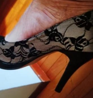 Scarpe Donna 2 Paia Nuove (Nude/pizzo + Raso Blu)