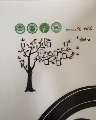 Stencil adesivo nero da parete