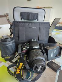 Nikon D5100 + obiettivi + accessori