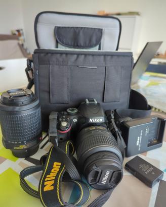 Nikon D5100 + obiettivi + accessori