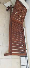Lettino in legno da giardino