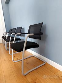 Set di 6 sedie da ufficio modello "cantilever"