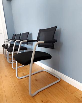Set di 6 sedie da ufficio modello "cantilever"