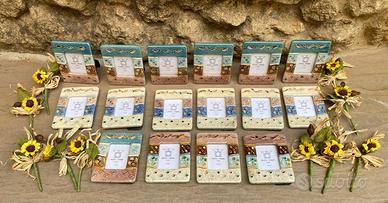 Lotto 16 porta foto in ceramica bomboniera gadget