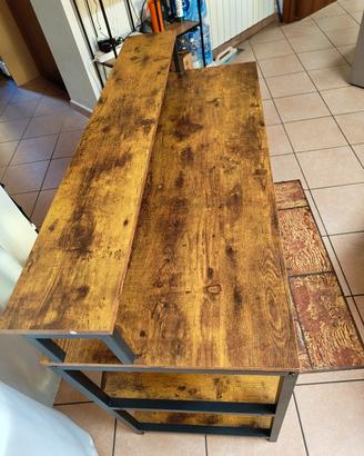 Scrivania moderna legno e metallo