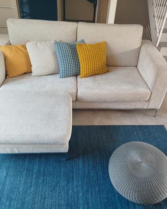 Divano artigianale 3 posti + pouf 