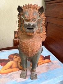 Statua Singha (Leone del Tempio) in Bronzo