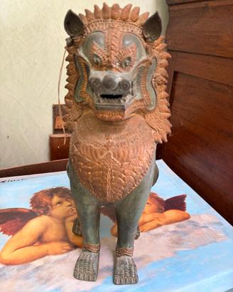 Statua Singha (Leone del Tempio) in Bronzo