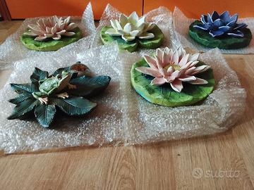 Fiore e rane x arredo