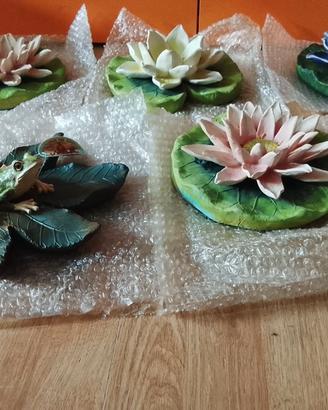 Fiore e rane x arredo