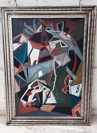 quadro con cornice -  stile futurista/cubista 