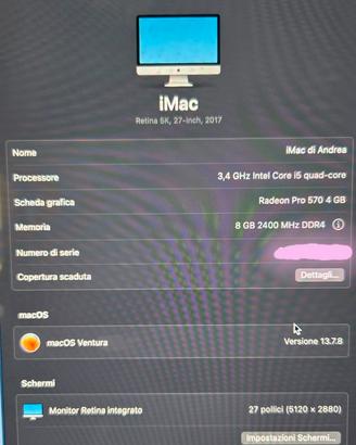 💻 iMac 27" Retina 5K (2017) O.C.
