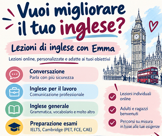Lezioni di inglese con insegnante madrelingua