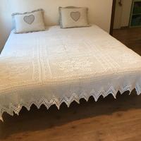 copriletto matrimoniale in cotone fatto a mano