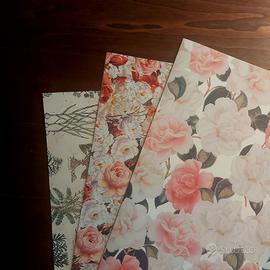 Fogli carta decorata floreale Firenze cartoleria