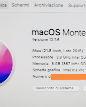 iMac 21.5" Late 2015 - i5 / 8GB RAM / Perfetto