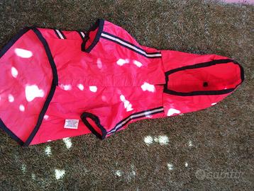 Giacca impermeabile cane - rossa