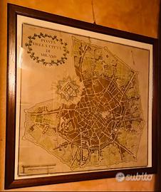 CARTINA DI MILANO 1550
