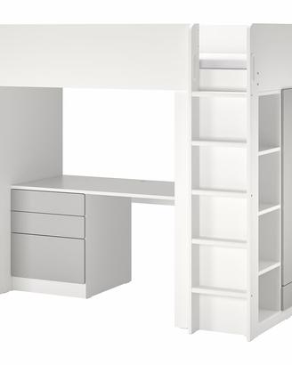 SMASTAD ikea letto soppalco con scrivania