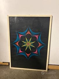 Poster vintage fluo anni 70 geometrico 55x75
