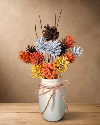 Composizione Autunnale con Pigne