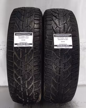 2 PNEUMATICI USATI 185/60R15 88T SNOW KORMORAN GOM