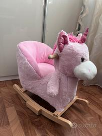 Dondolo unicorno rosa