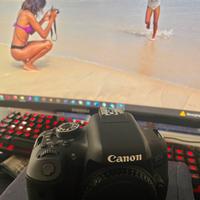 Fotocamera Canon Eos 750D + Obiettivo Canon 18-55