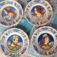 Lotto Quattro Piatti Ceramiche Deruta per Perugina